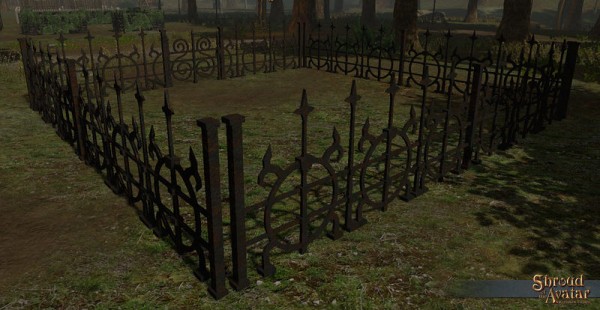 TT Shroud of the Avatar - Ornate Rusted Iron Fence Pack
