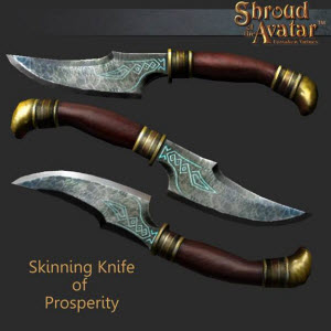 TT Shroud of the Avatar Skinning Knife of Prosperity