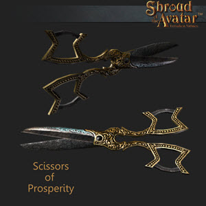 TT Shroud of the Avatar Tailoring Scissors of Prosperity