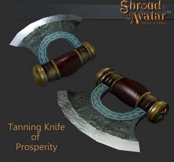 TT Shroud of the Avatar Tanning Knife of Prosperity