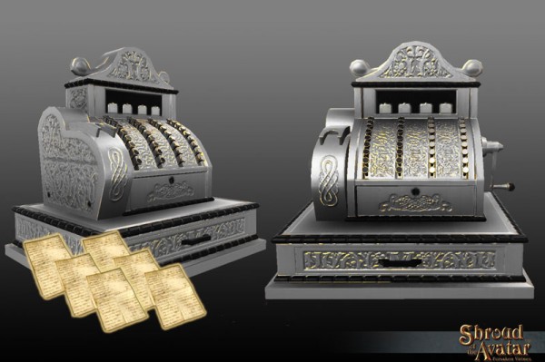 TT Shroud of the Avatar Ornate Steel Cash Register Eternal Pattern