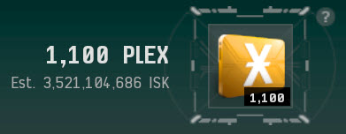 EVE Online 1,100 PLEX
