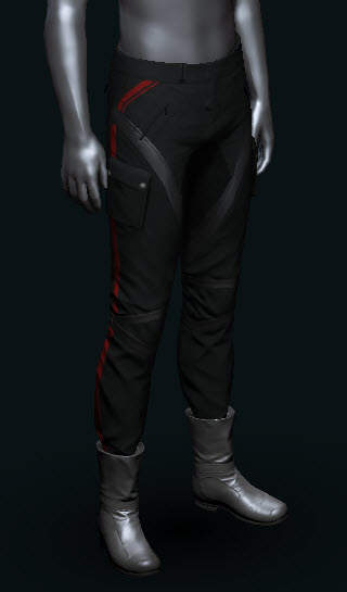 Mens Commando Pants red and black