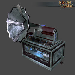 TT Shroud of the Avatar Ornate Metal Phonograph