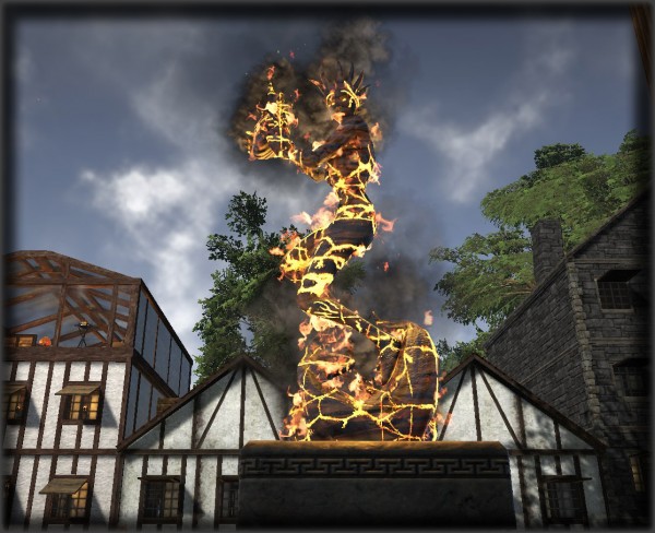 TT Shroud of the Avatar Fire Elemental Statue