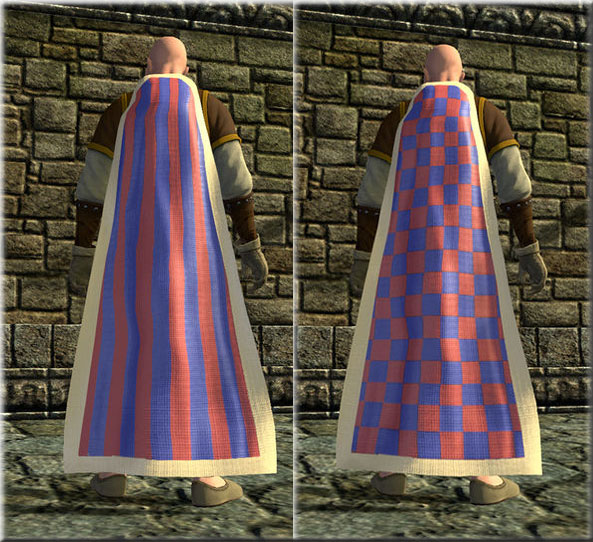 TT Shroud of the Avatar Striped and Checkered Cloaks