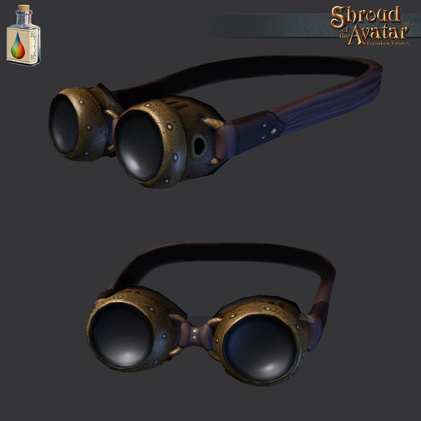 TT Shroud of the Avatar Brown Steampunk Goggles