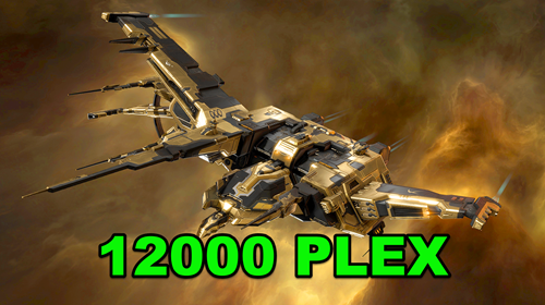 Special EVE Online 12000 Plex With Drake Gila Eagle Ishtar and Raven Gilded Predator Skins