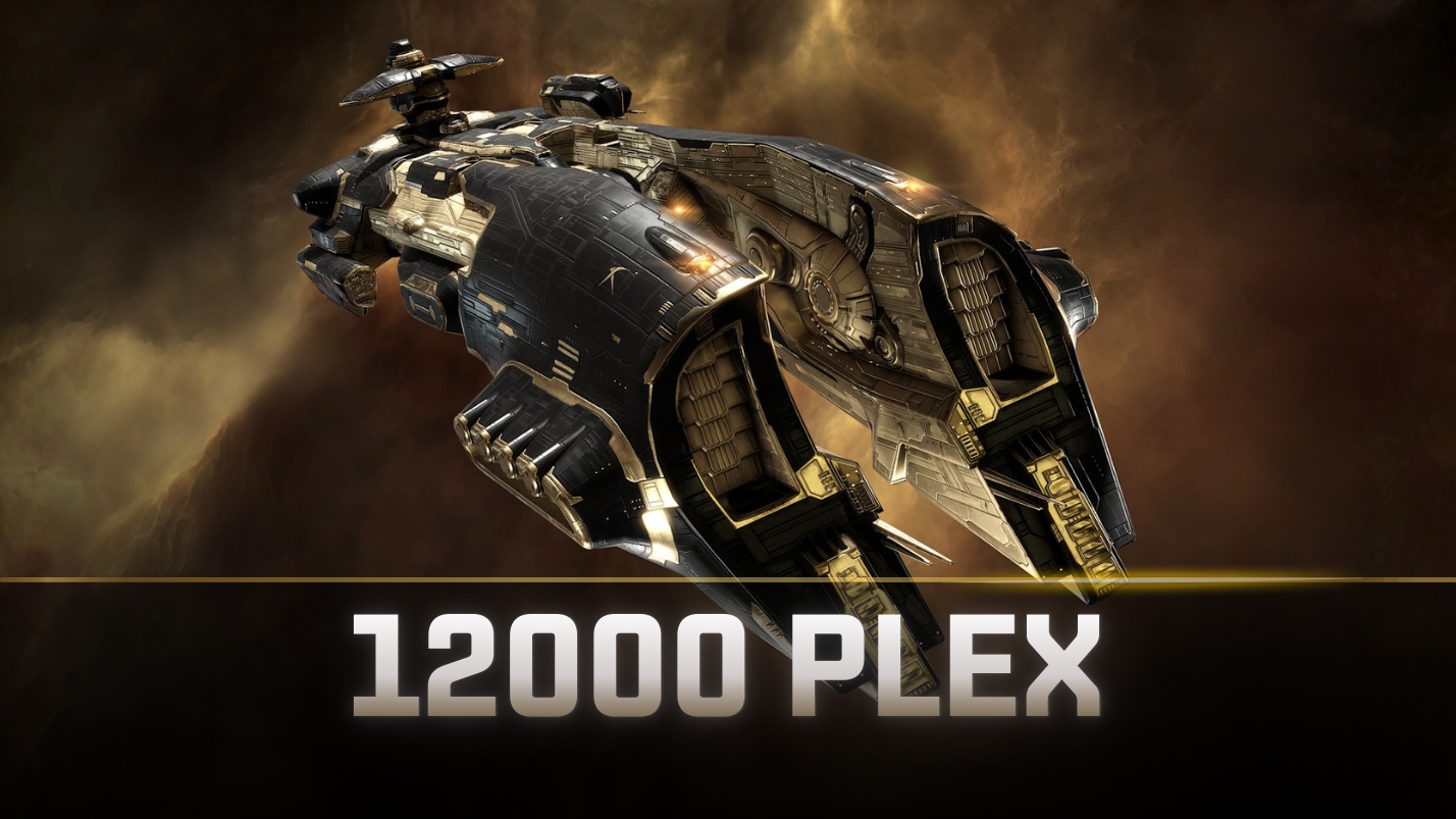 EVE Online 12000 PLEX Drake, Gila, Eagle, Ishtar, Megathron Gilded Predator SKINs