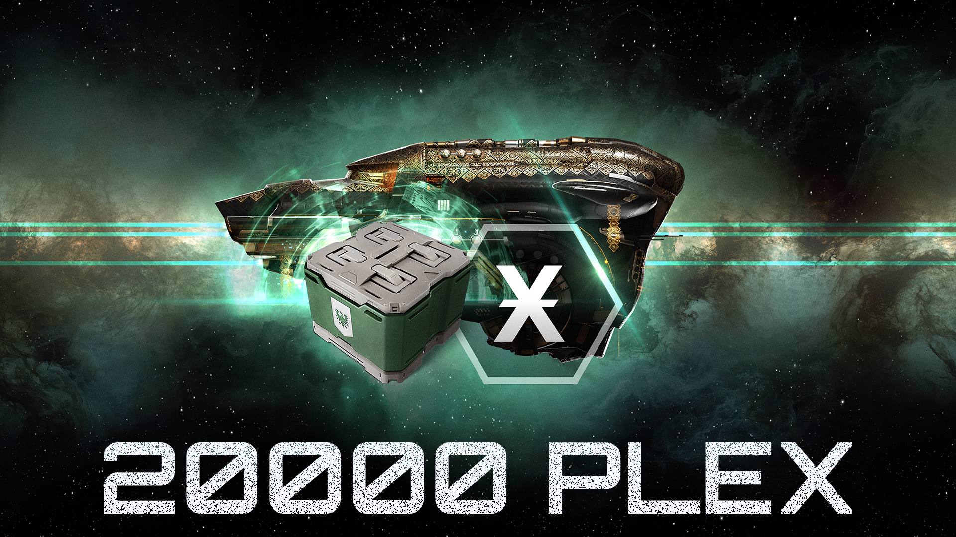 EVE Online 20000 PLEX Plus 6 Historic Gallente SKINs Crates