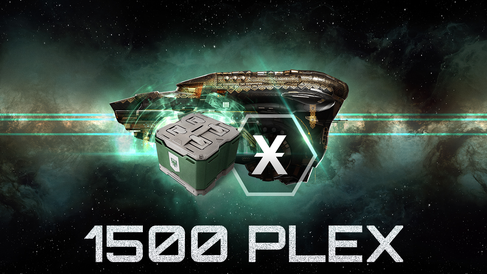 EVE Online 1500 PLEX Plus 2 Historic Gallente SKINs Crates
