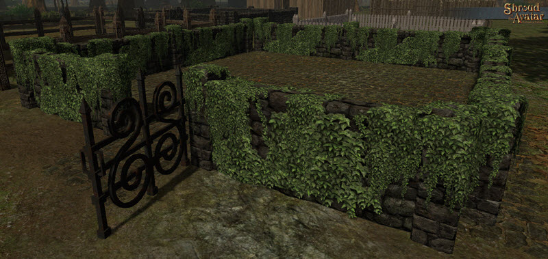 TT Shroud of the Avatar Ivy Covered Stone Fence